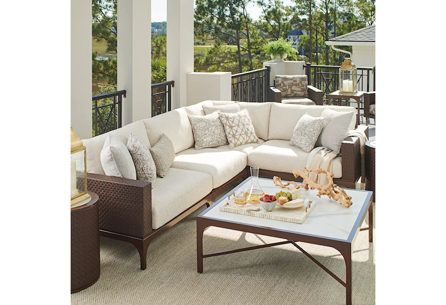 Abaco 4-Piece Sectional Sofa by Tommy Bahama Outdoor Living at Furniture Superstore - Rochester, MN