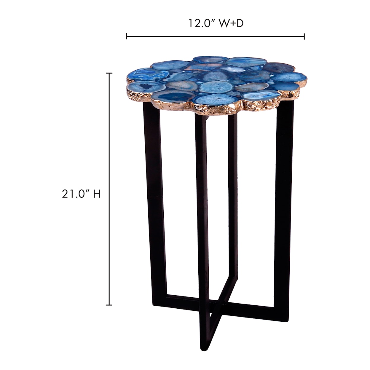 Moe's Home Collection Azul Azul Agate Accent Table