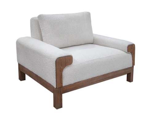 Contemporary Armchair with Throw Pillow