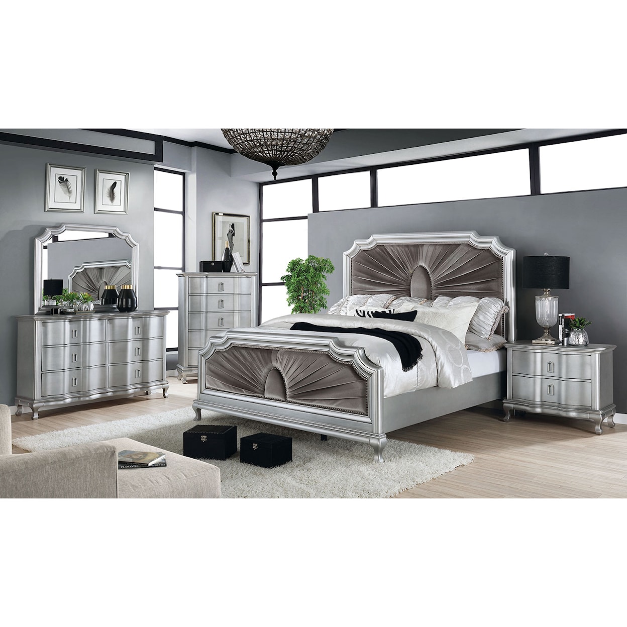 Furniture of America Aalok 4 Pc. Queen Bedroom Set