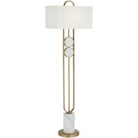 Floor Lamp-Metal with white marble accents
