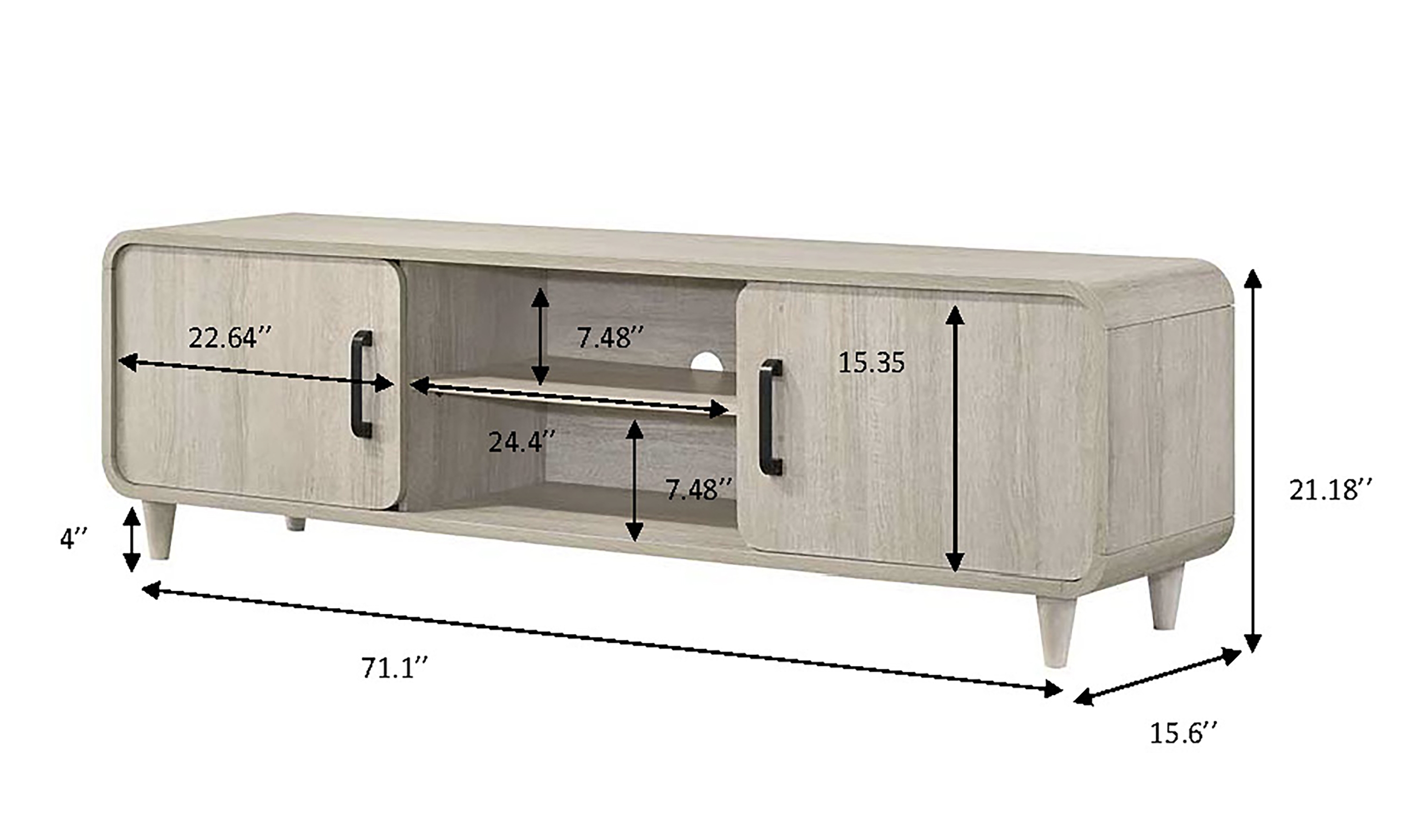Crown Mark NYOMI 2-Door TV Stand