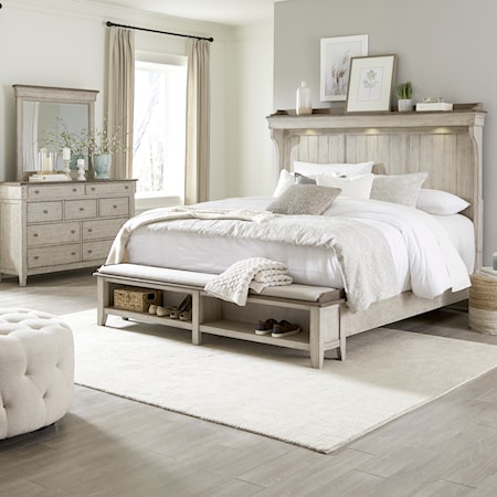 3-Piece Queen Mantle Storage Bedroom Set