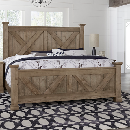 Queen &quot;X&quot; Panel Bed