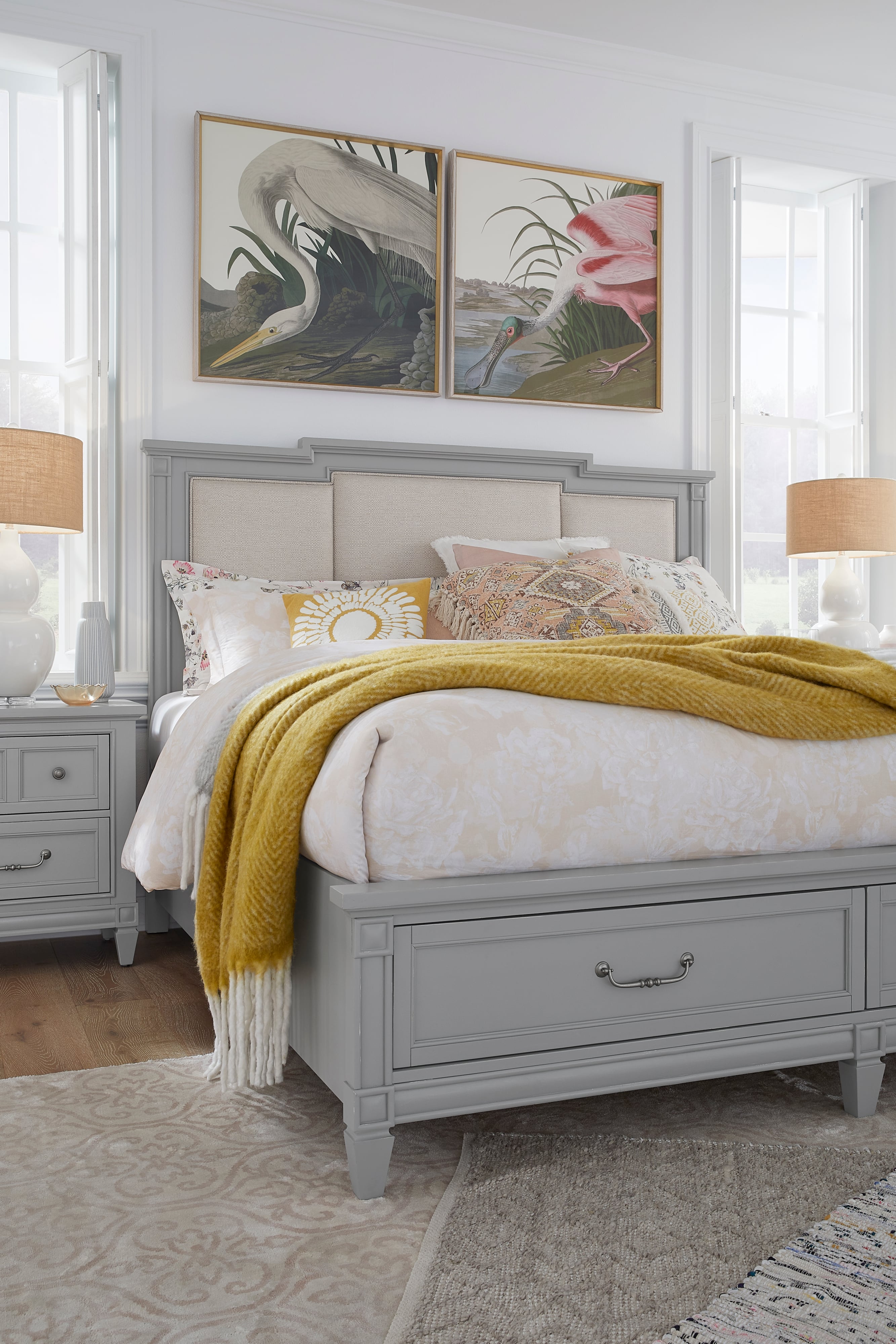 6-Piece Upholstered Queen Bedroom Set
