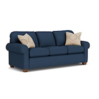 Contemporary Queen Sleeper Sofa with Rolled Arms