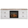 Ashley Signature Design Willowton 72" TV Stand with Electric Fireplace