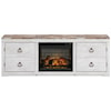 Signature Design by Ashley Furniture Willowton 72" TV Stand with Electric Fireplace