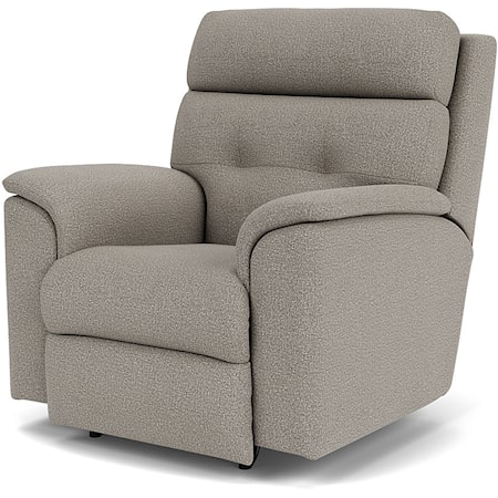 Casual Power Rocking Recliner with Power Headrest