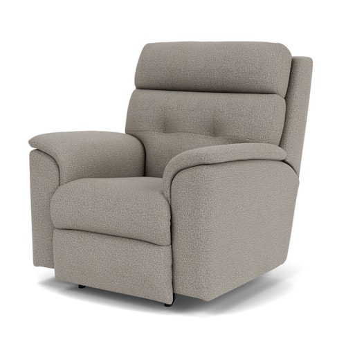 Casual Power Rocking Recliner w/ Power Headrest with Tufted Back
