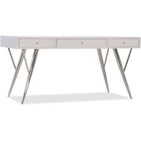 Contemporary Writing Desk with Drop-Front Keyboard Drawer