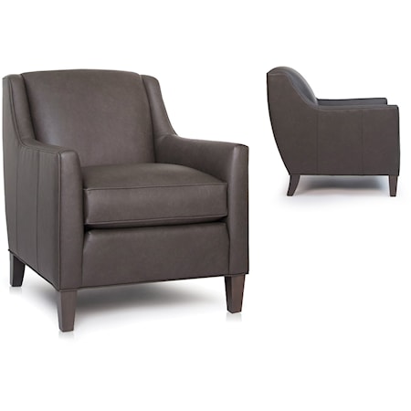 Contemporary Accent Chair with Slope Arms