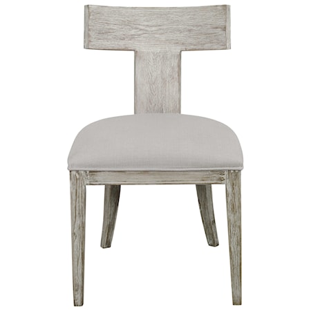 White Armless Chair