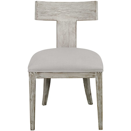 White Armless Chair