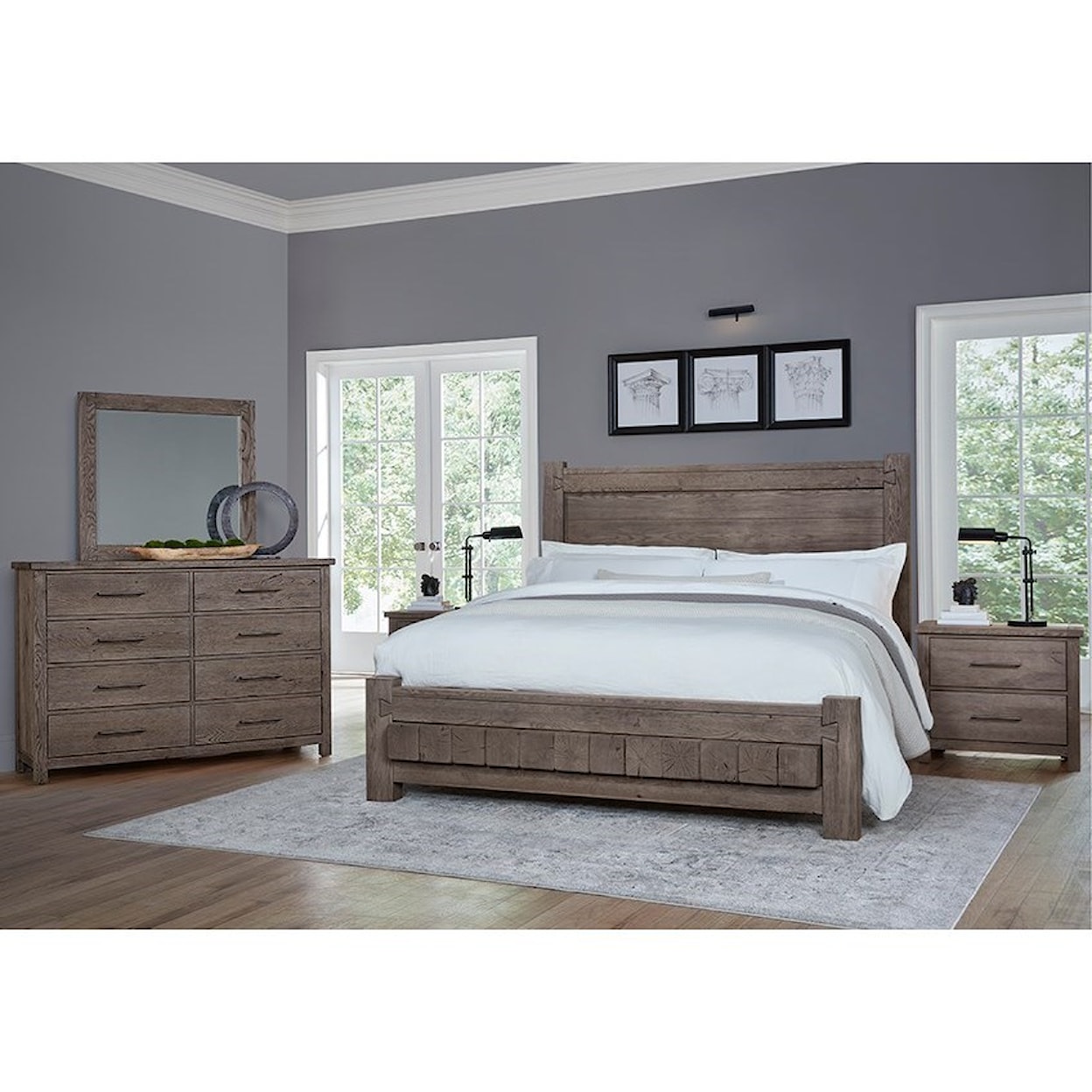 Carolina Bedroom Dovetail Bedroom Queen Low Profile Bed