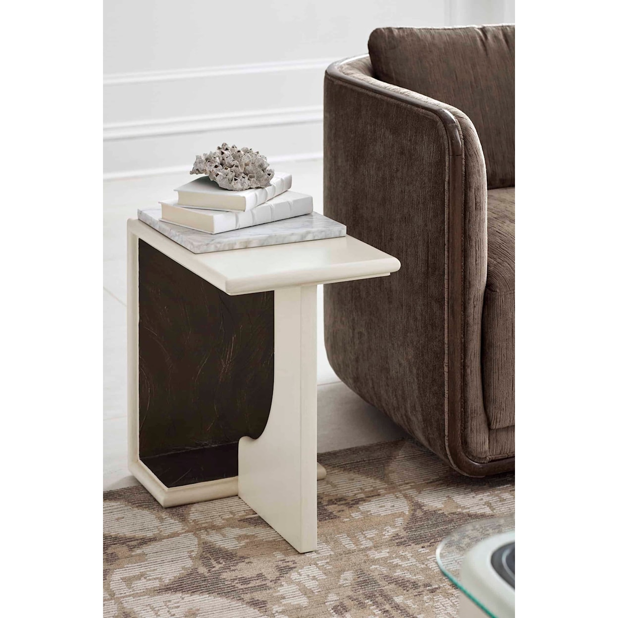 A.R.T. Furniture Inc Blanc  Chairside Table Marble Top