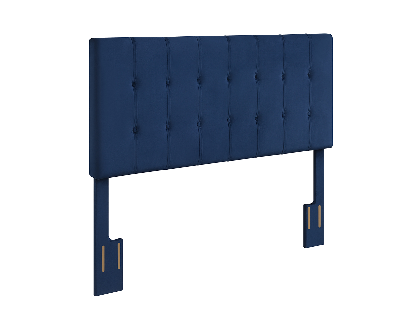 Queen Headboard, Blue Velvet