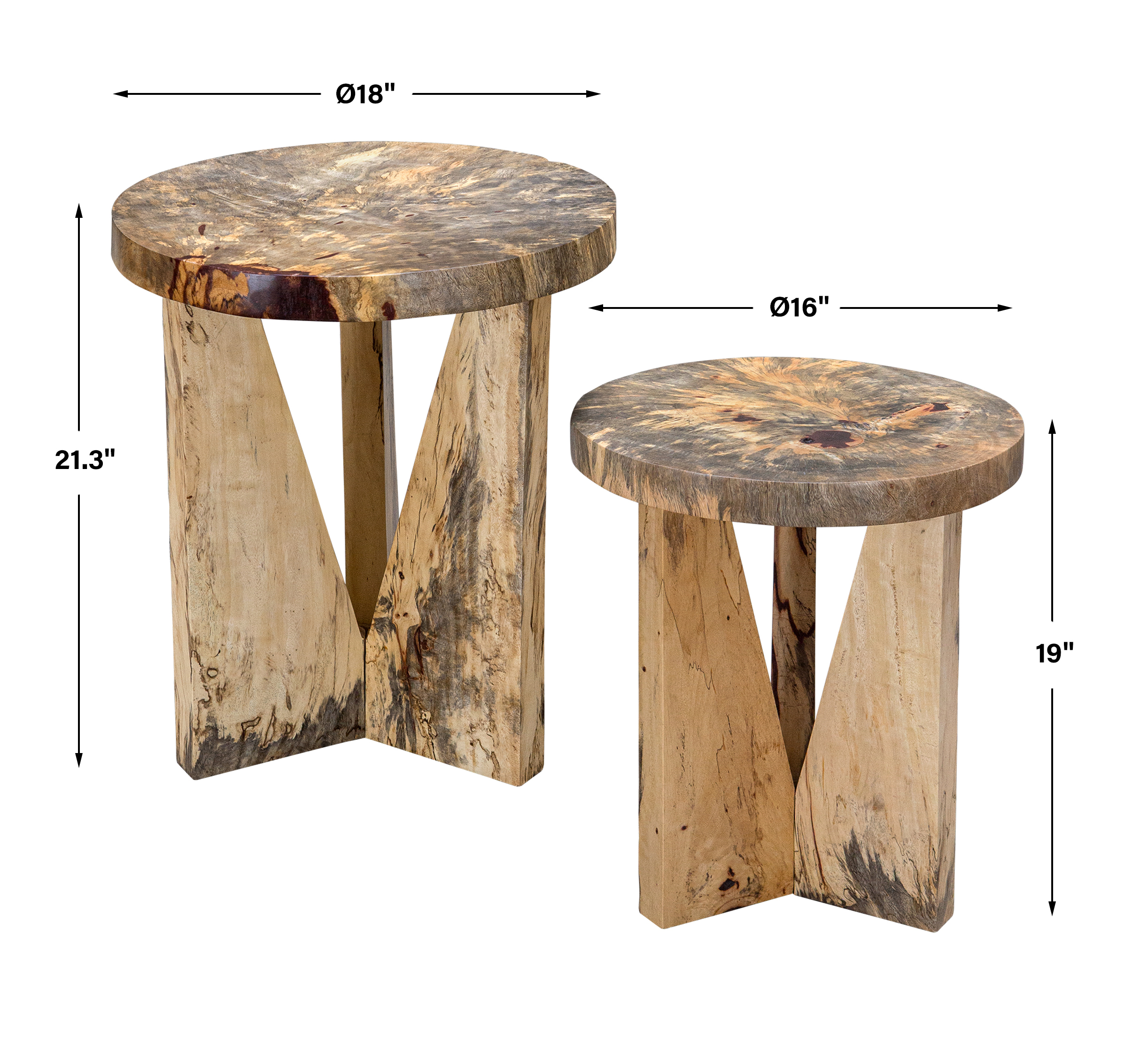 Uttermost Accent Furniture - Occasional Tables Nadette Natural Nesting Tables S/2