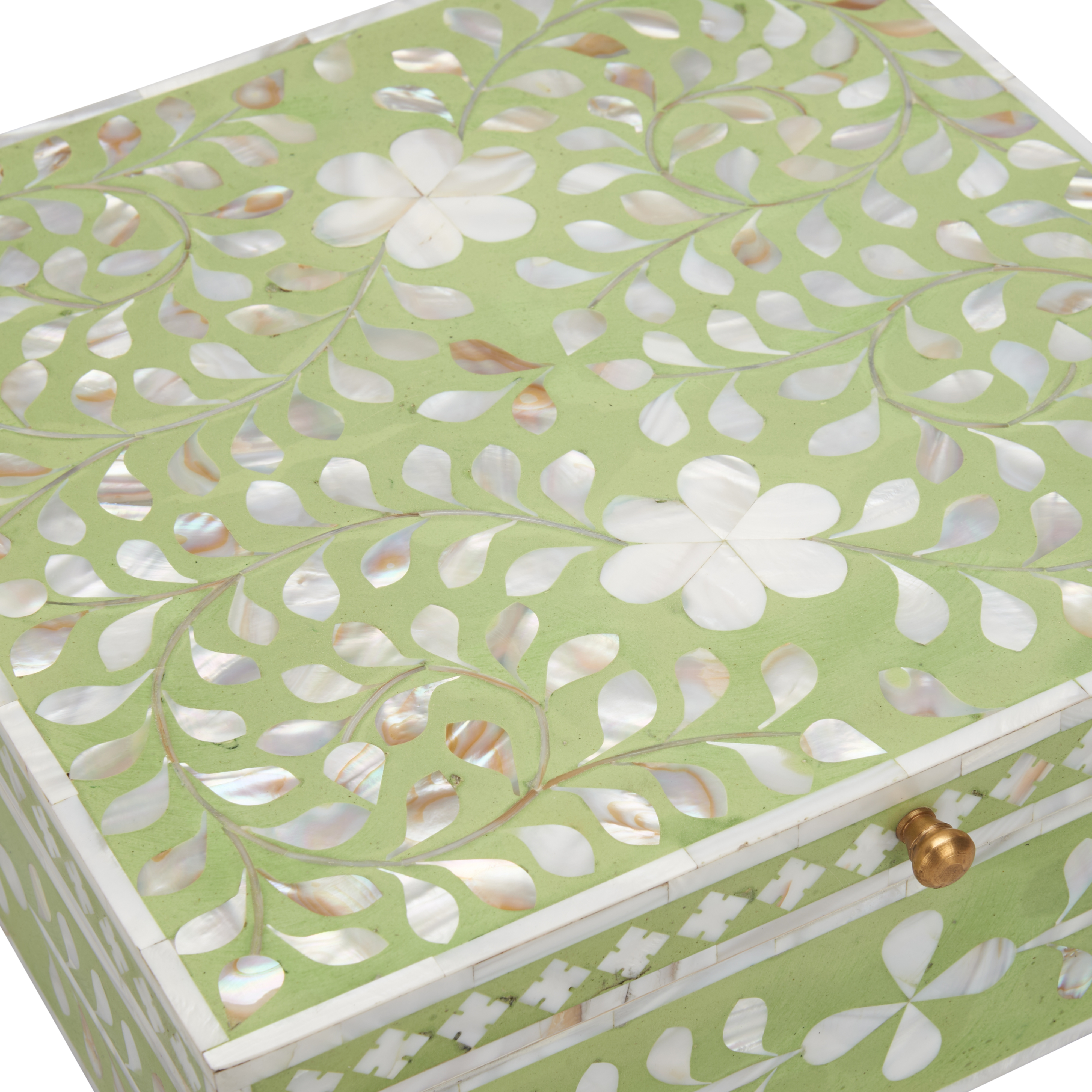 Chelsea House Chelsea House Misc Bone Inlay Box-Green