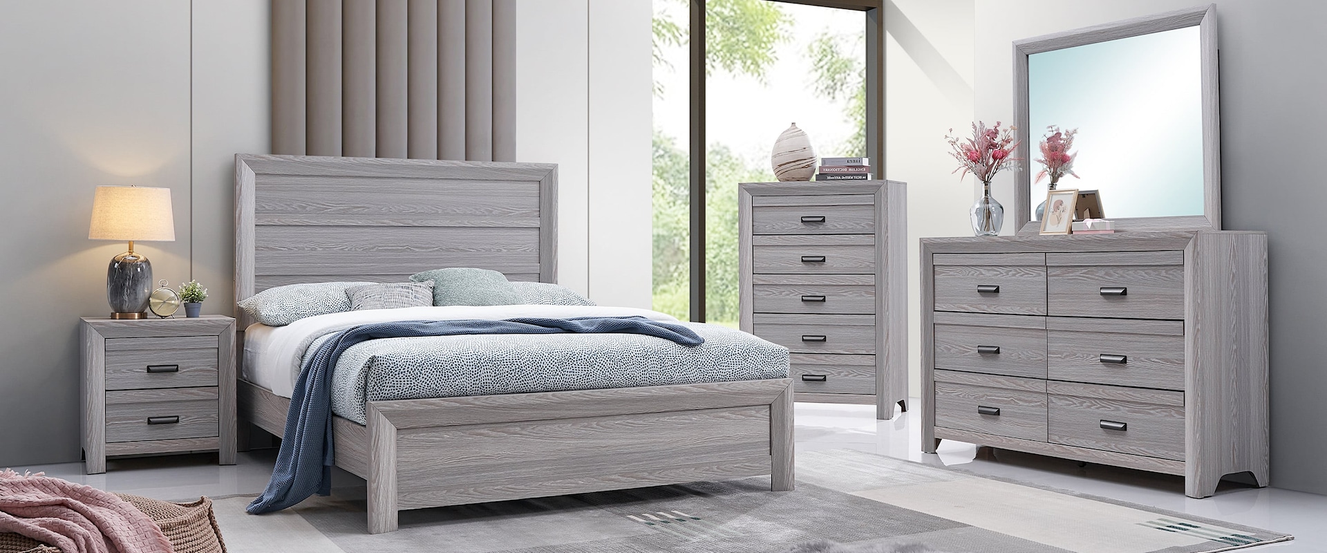 Adelaide Contemporary 5-Piece Bedroom Set - Queen