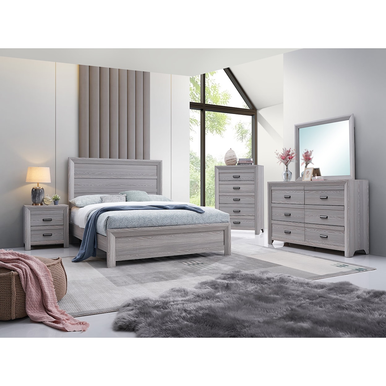 Crown Mark Adelaide 5-Piece Bedroom Set - King