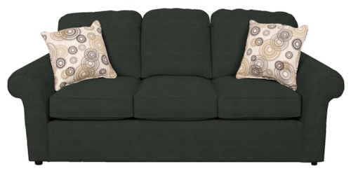 Casual Sofa with Flared Rolled Arms