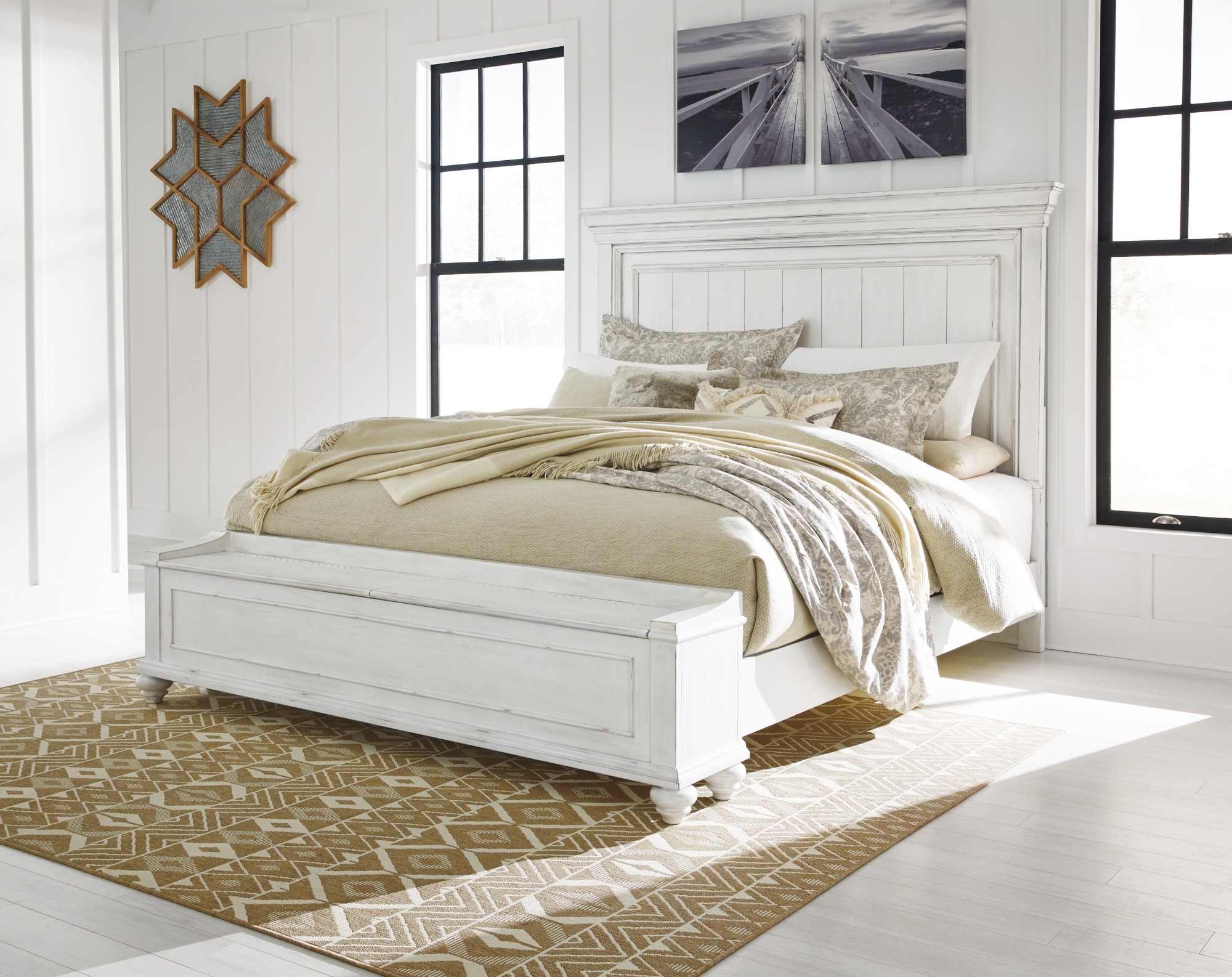 Queen Panel Bed Bench