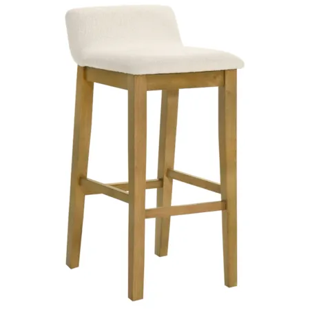 Upholstered Low-Back Fixed Barstool