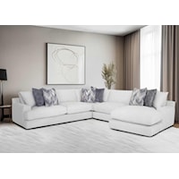 Contemporary 3-Piece Modular Sectional with Reversible Chaise