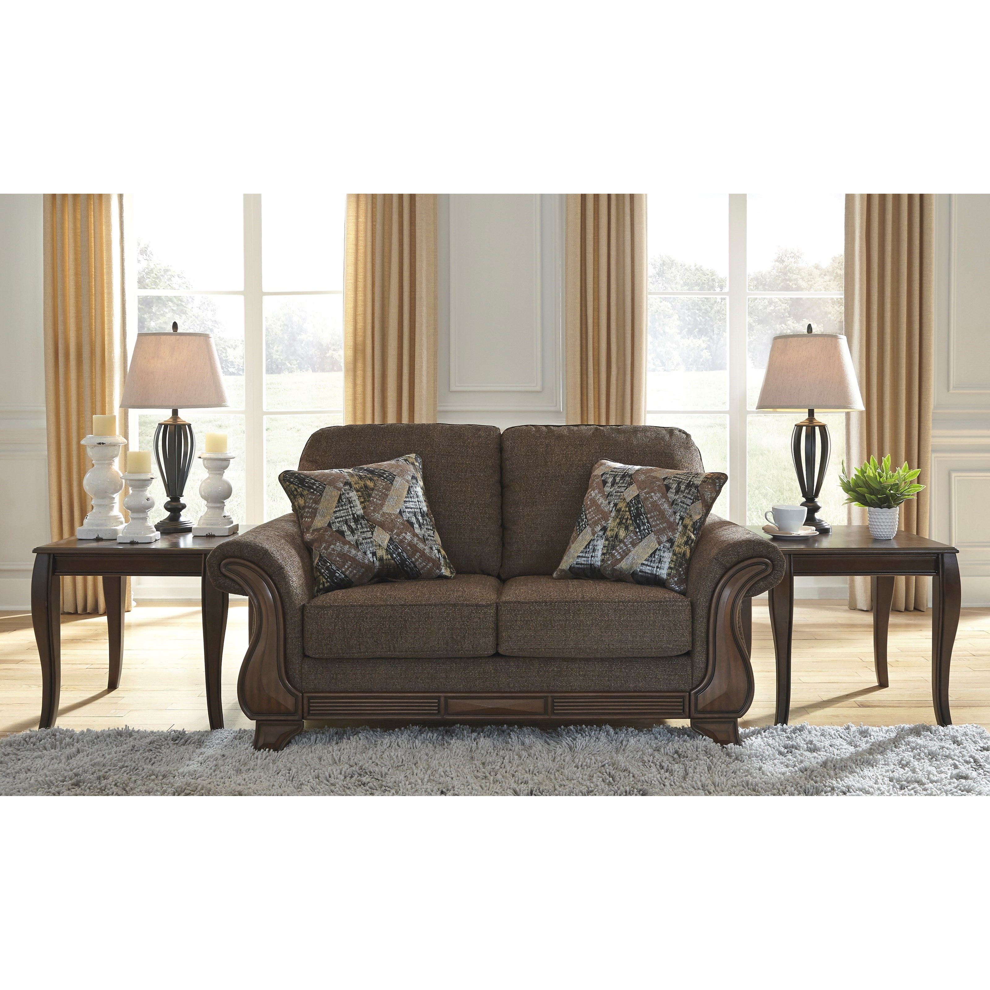 Benchcraft Miltonwood 8550635 Traditional Loveseat | Westrich Furniture ...