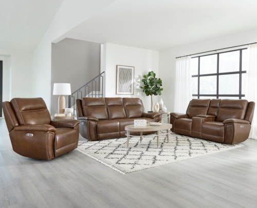 Casual 3-Piece Zero Gravity Power Reclining Living Room Set with Power Headrests