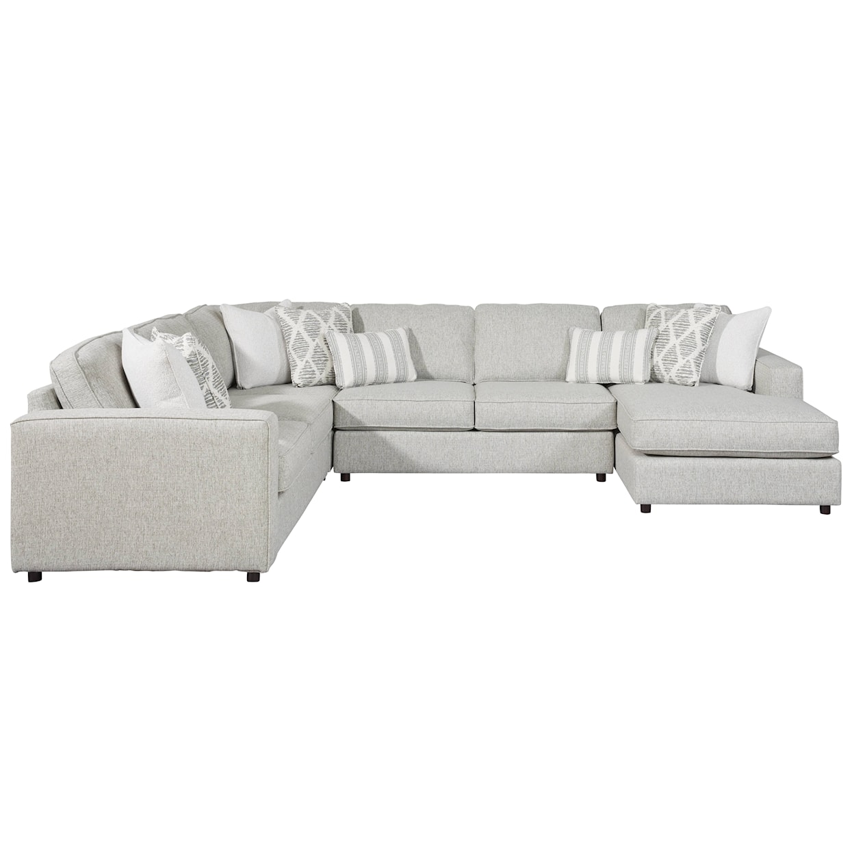 Fusion Furniture 2061 DURANGO FOAM Sectional with Right Chaise
