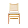 Powell Bina Rattan Cane Folding Dining Side Chair, Beige