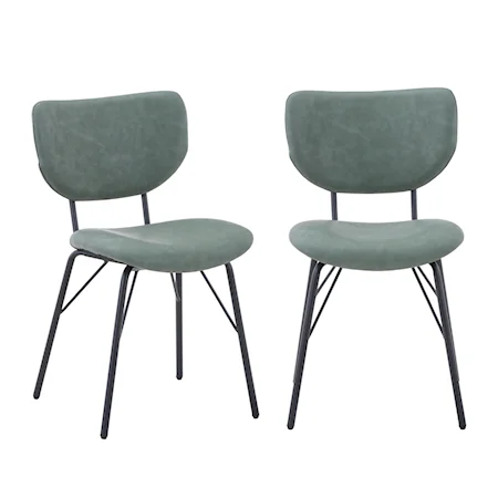 Owen Contemporary Upholstered Dining Chair - Jade (2/qty)
