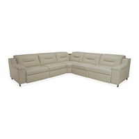 5-Seat L-Sectional with Storage Console and Three Double Power Recliners