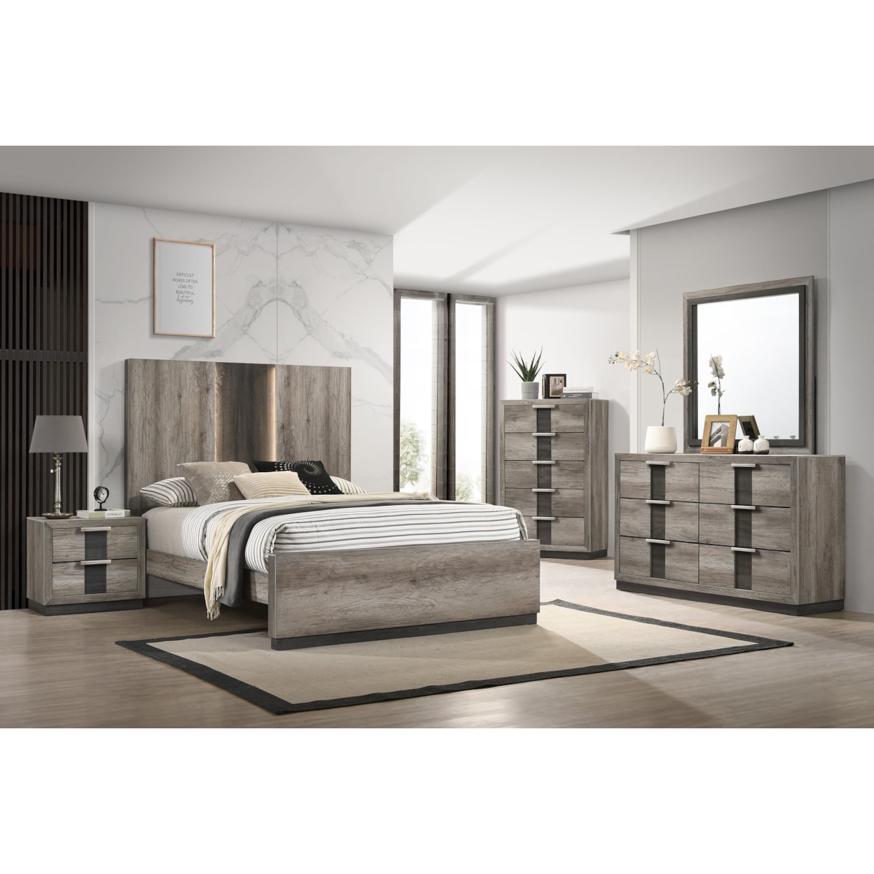 Crown Mark Rangley B68304 Contemporary 5Drawer Bedroom Chest