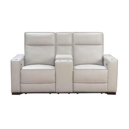 Power Reclining Console Loveseat