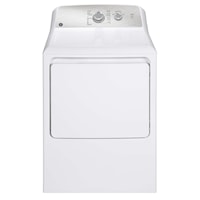 GE 7.2 cu.ft. Top Load Gas Dryer with SaniFresh Cycle White