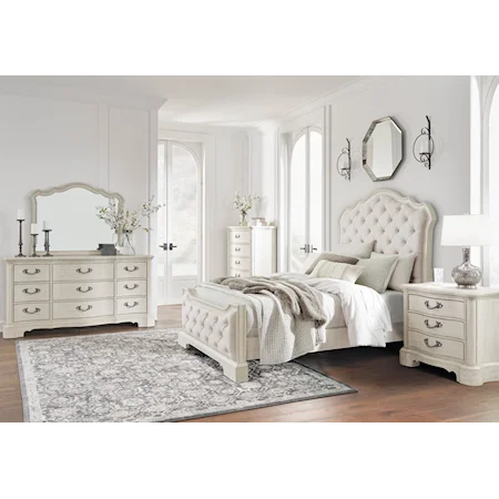 Traditional Queen Bedroom Set with Dresser, Chest, and Nightstand