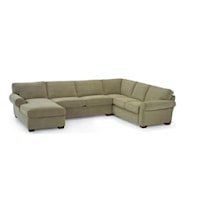 Stationary Sectional Sofa with Left-Side Chaise