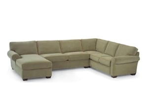 Stationary Sectional Sofa with Left-Side Chaise
