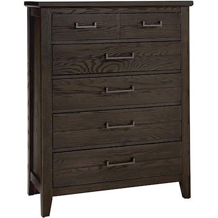 Transitional 5-Drawer Chest of Drawers with Soft-Close Drawers