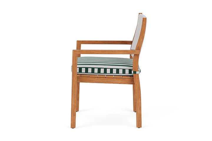 Lloyd Flanders Teak Loom-Back Dining Armchair