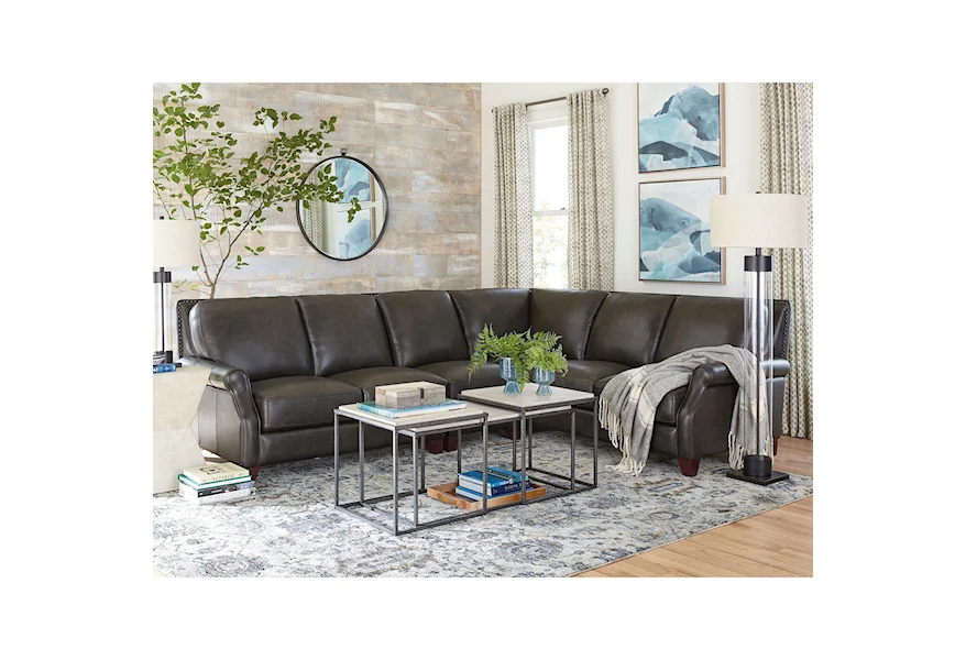 Club Level - Greyson Sectional by Bassett at Esprit Decor Home Furnishings