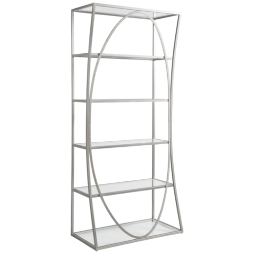 Ellipse Contemporary Etagere Bookcase