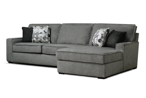 Casual Sectional Sofa with Chaise