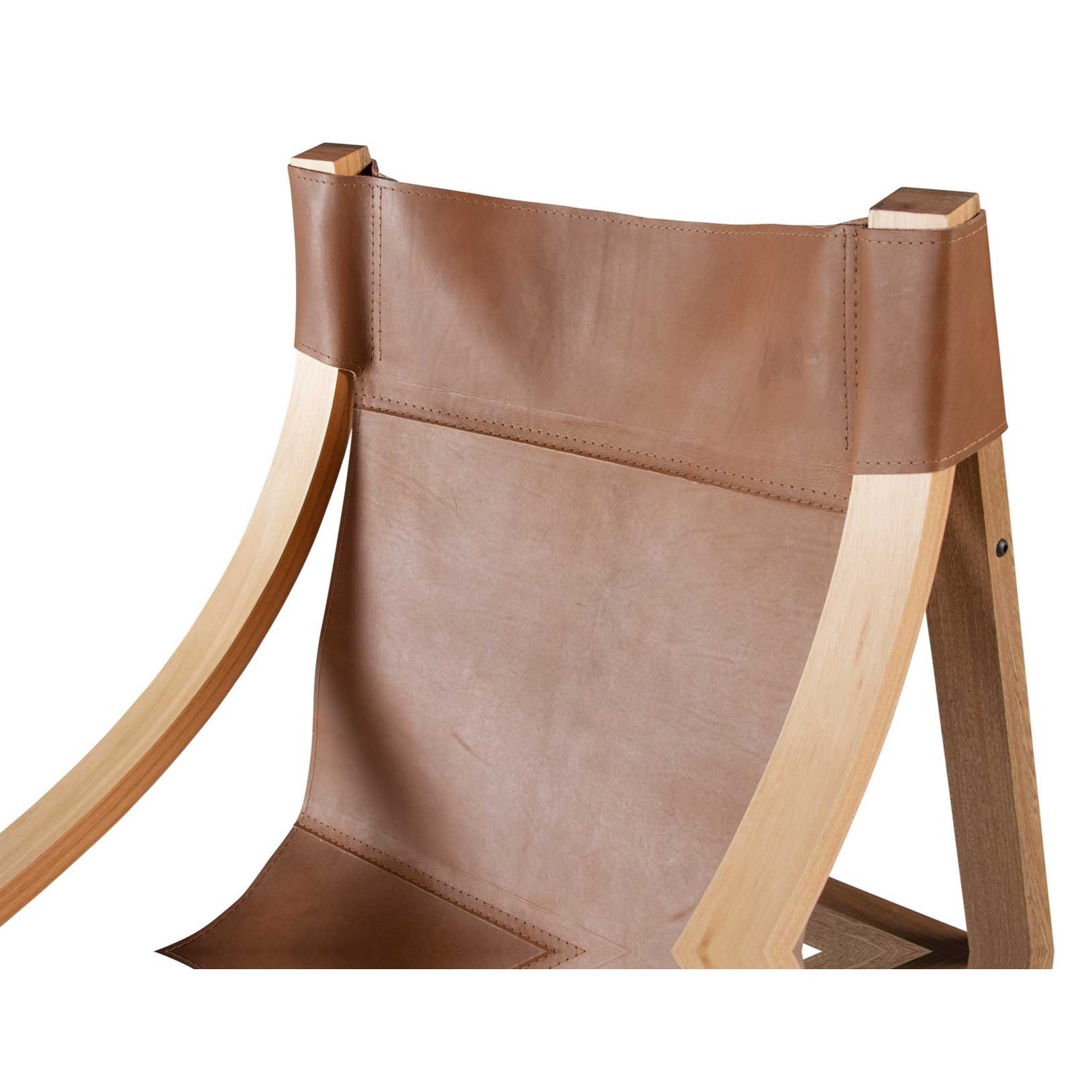 Leather sling back online dining chairs