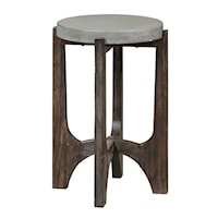 Contemporary Chairside Table with Concrete Top