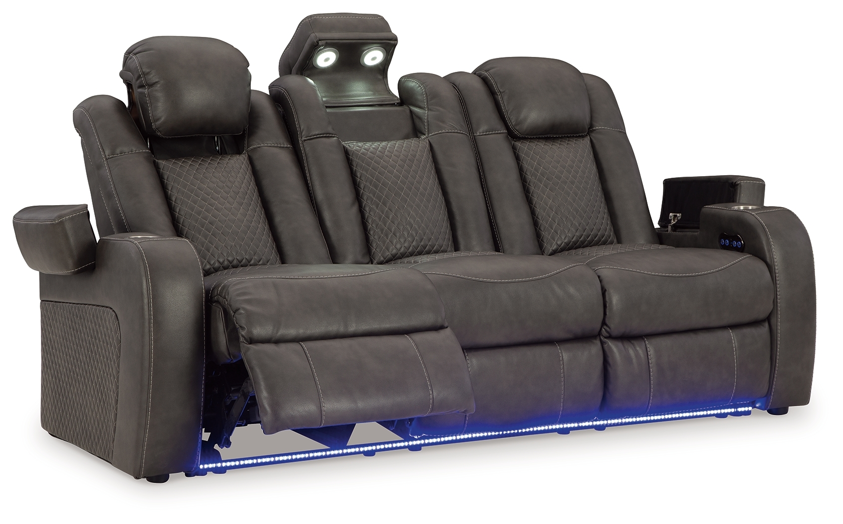 Pwr Rec Sofa With Adj Headrest