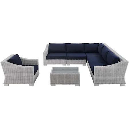 Outdoor 7-Piece Sectional Sofa Set